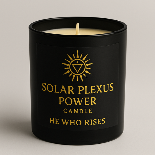 Solar Plexus Power Candle He Who Rises Collection