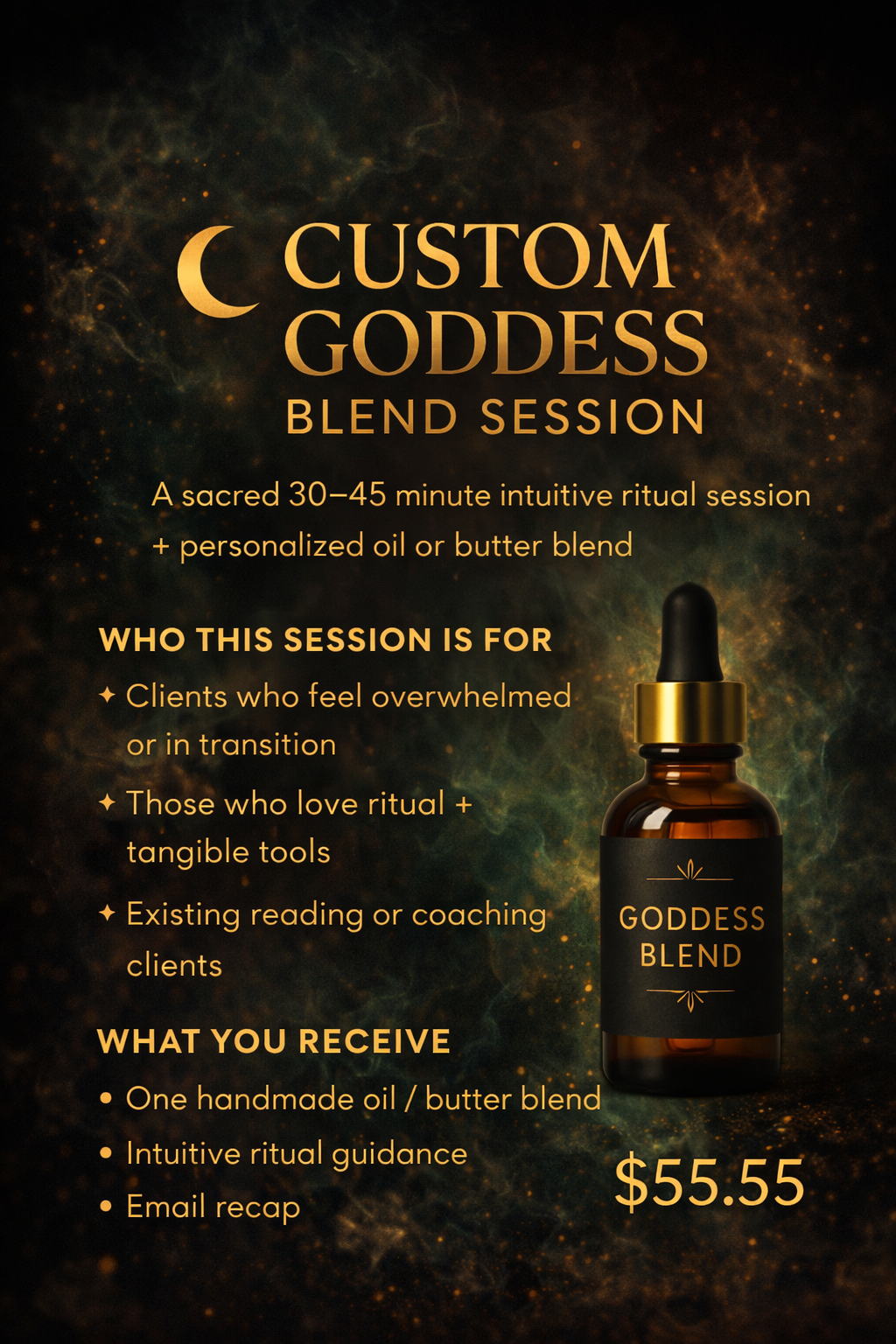✨ Custom Goddess Blend Session