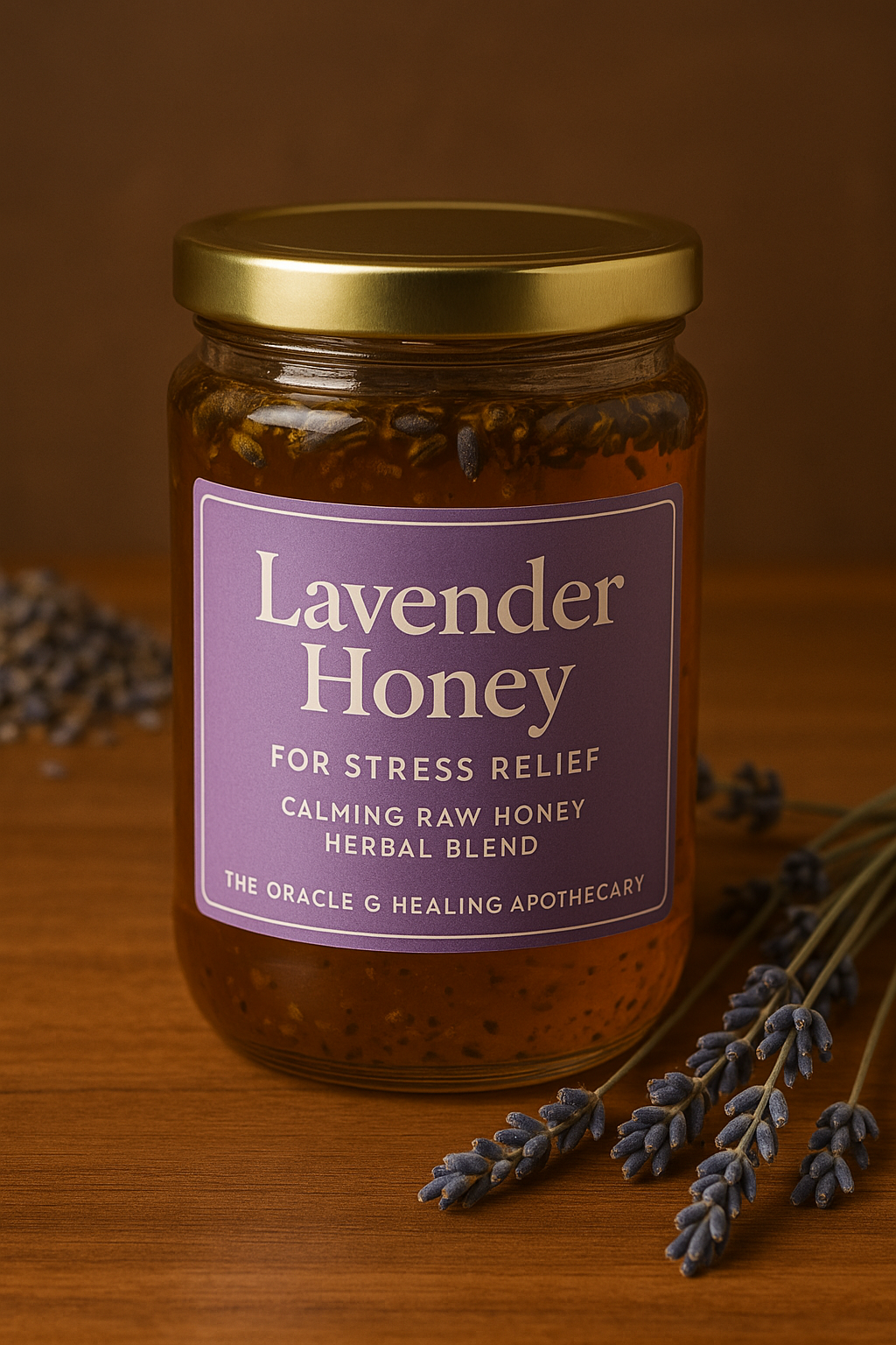 Lavender Honey for Stress Relief – Calming Raw Honey Herbal Blend